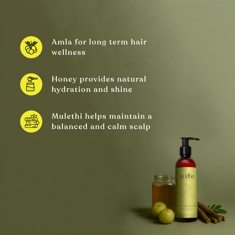 Kridha Amla Conditioner – Strengthening & Nourishing Formula for Healthy, Shiny Hair