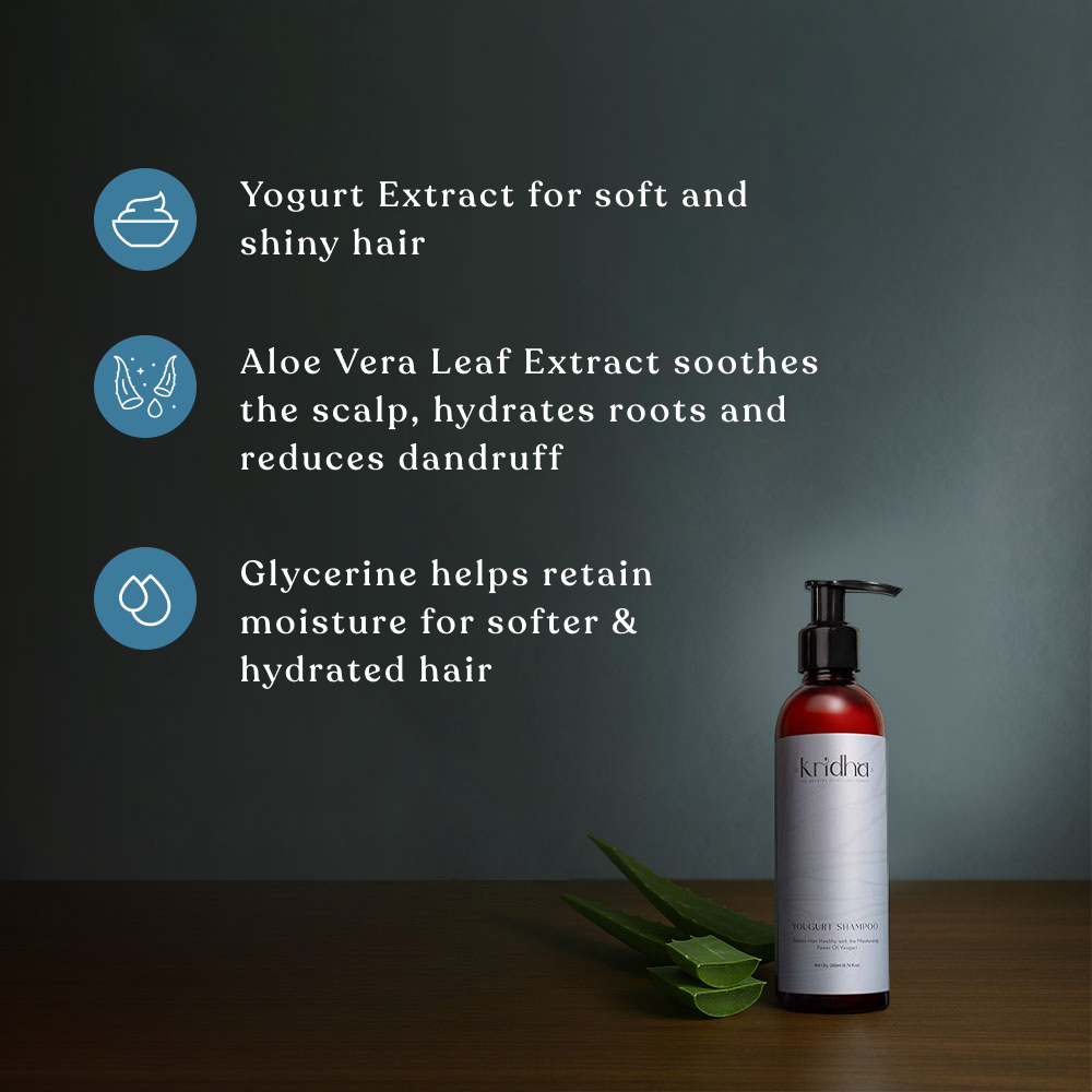 Kridha Yogurt Shampoo – Deep Nourishment & Hydration for Soft, Silky Hair