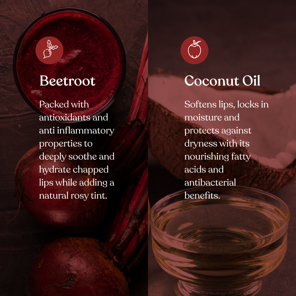 Kridha Beetroot Lip Balm – Natural Tint & Deep Hydration for Soft, Rosy Lips
